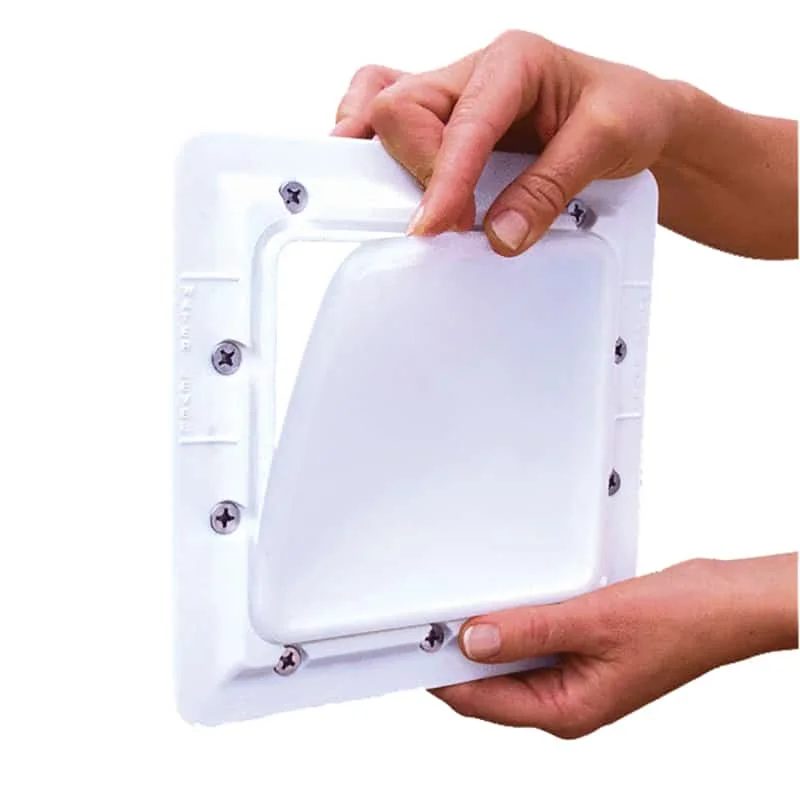 Above-Ground-Pool-Skimmer-Door-System-Displayed-Open