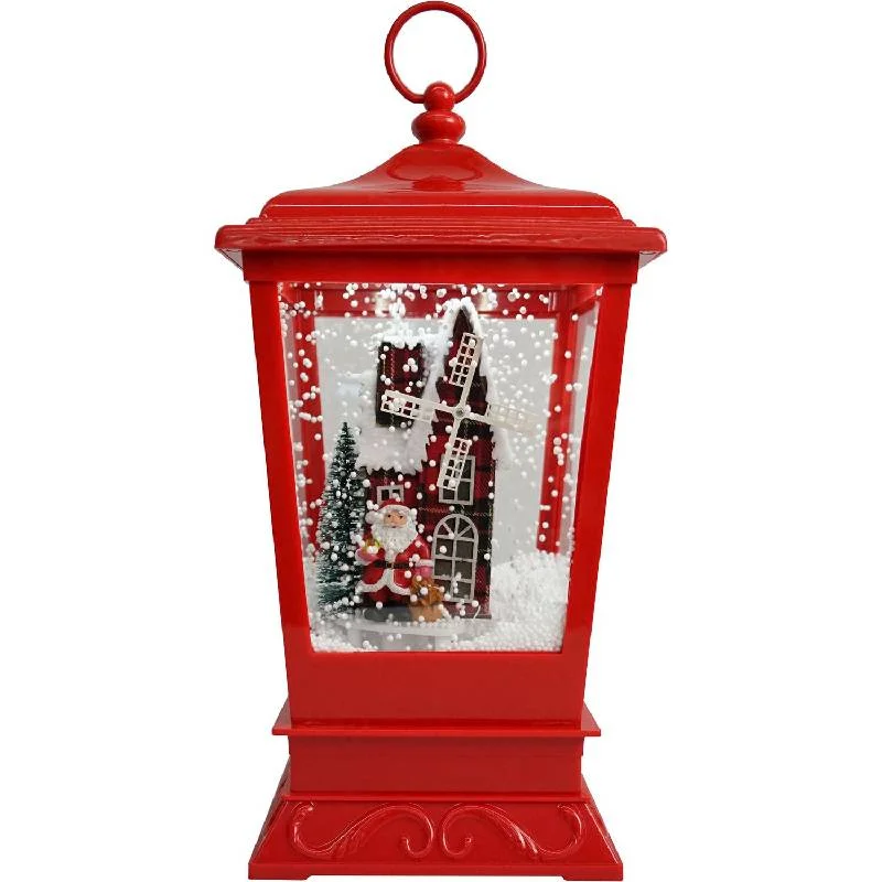 Christmas-Time-15.5-Snowing-Tabletop-Lantern-with-Santa-Windmill-Scene-1