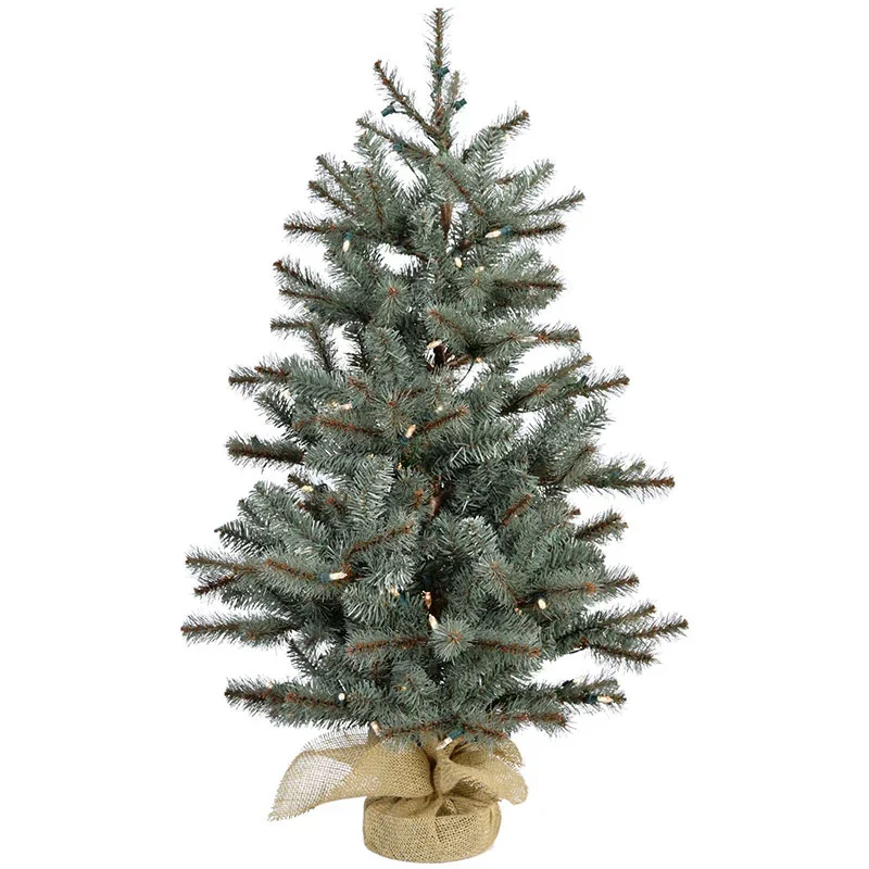 Christmas-Time-2ft-Yardville-Pine-Christmas-Tree-in-Burlap-Bag-with-Battery-Operated-LED
