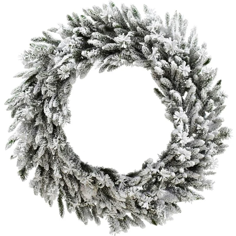 Christmas-Time-36inc-Silverado-Pine-Snowy-Christmas-Wreath-without-Light