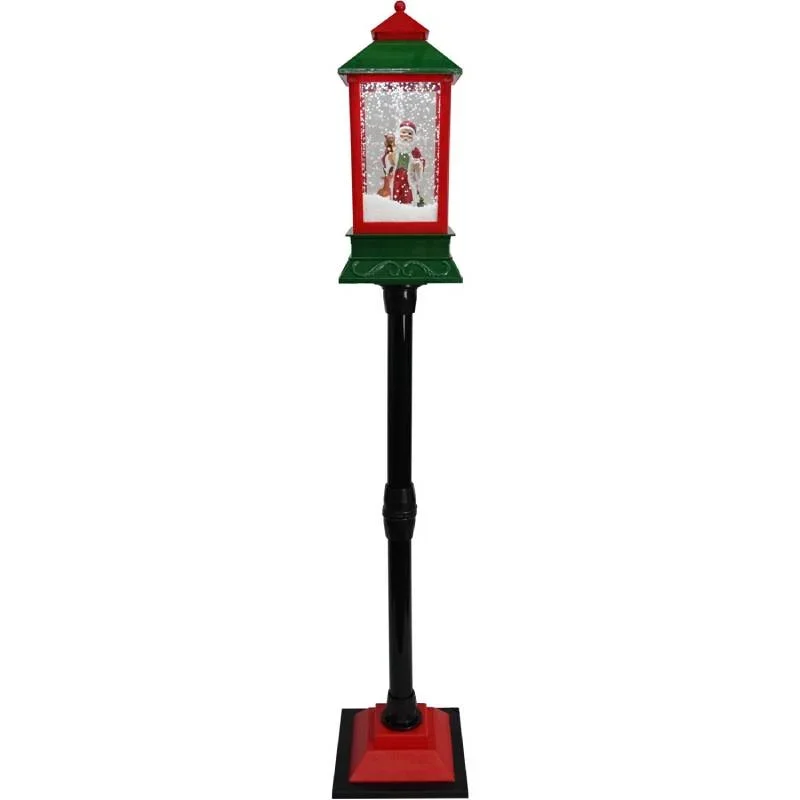 Christmas-Time-49-Snowing-Mini-Streetlamp-with-Santa-Scene-1