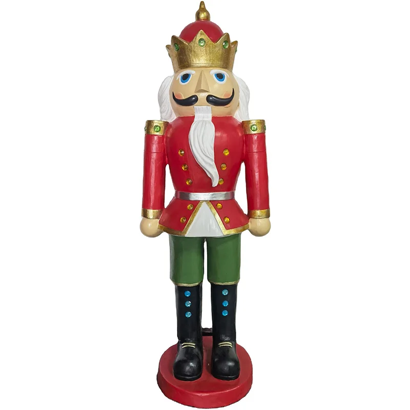 Christmas-Time-60inc-Resin-Crowned-Nutcracker-Soldier-with-Multi-colored-LED-Lights