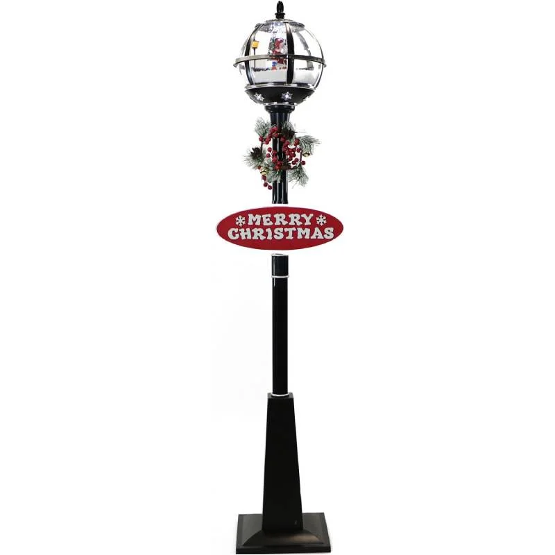 Christmas-Time-69-Black-Santa-Snow-Globe-Lantern-1