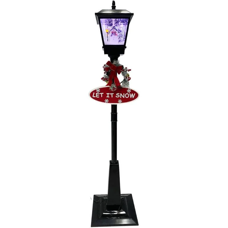 Christmas-Time-71-Square-Street-Lamp-Snowman-with-Let-It-Snow-and-Merry-Xmas-Music-1