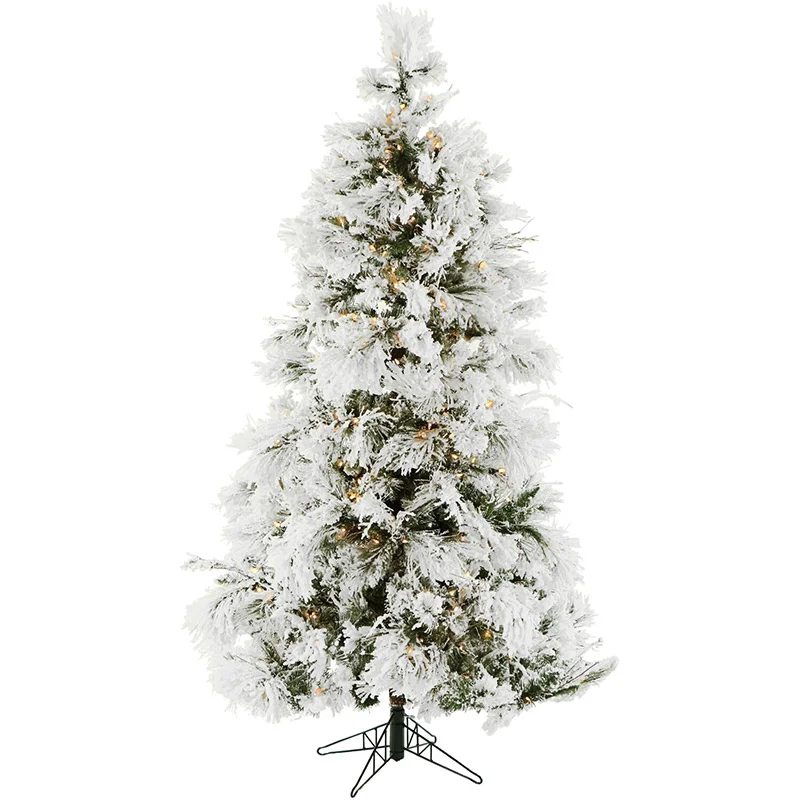Christmas-Time-Snowy-5ft-Frosted-Fir-Christmas-Tree-with-Warm-White-LED-Lights