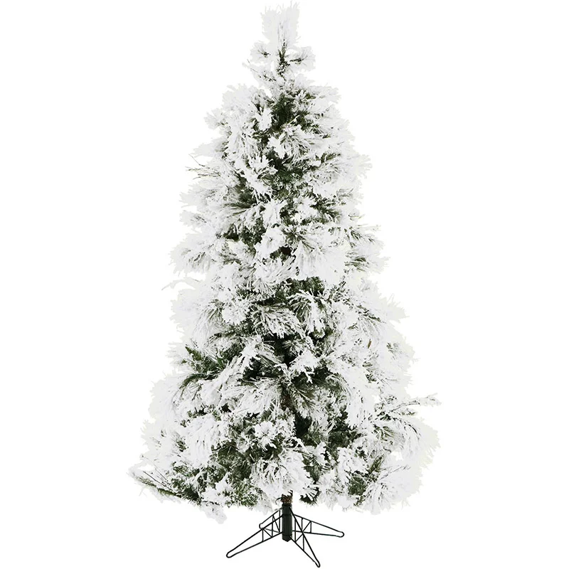 Christmas-Time-Snowy-6-5ft-Frosted-Fir-Christmas-Tree-without-Lights