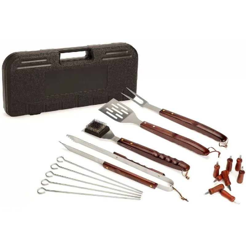 Cuisinart-18pc-Wooden-Handle-Grilling-Set