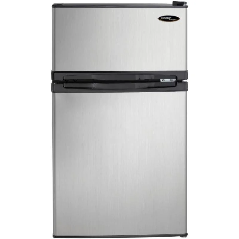 Danby-Designer-3.1-CuFt.-Stainless-Steel-Compact-Refrigerator-with-Top-Mount-Freezer-1