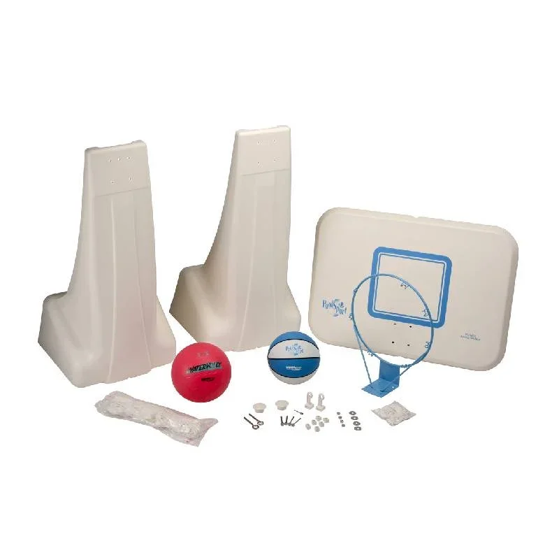 Dunn-Rite-Pool-Sport-Stainless-Basketball-and-Volleyball-Combo-Set