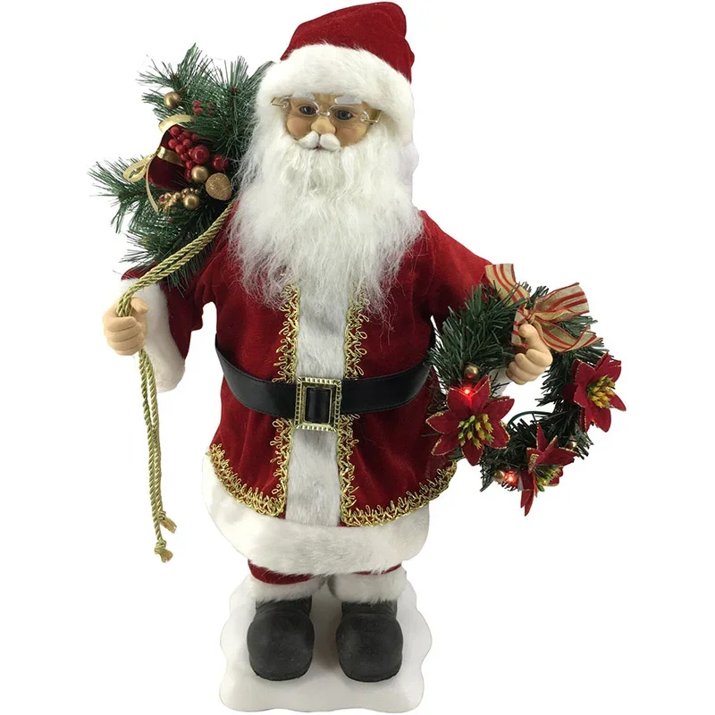 Fraser-Hill-Farm-24inc-Animated-Musical-Santa-Holding-A-Wreath