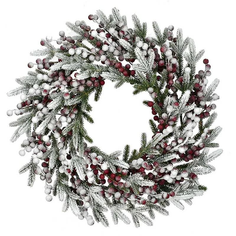 Fraser-Hill-Farm-25inc-Flocked-Pine-Christmas-Wreath