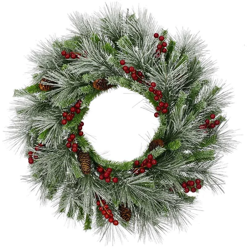 Fraser-Hill-Farm-25inc-Lightly-Flocked-Pine-Christmas-Wreath