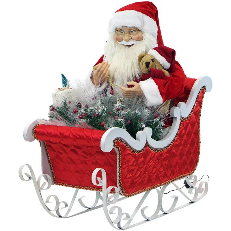 Fraser-Hill-Farm-28inc-Sitting-Santa-Holding-Teddy-Bear