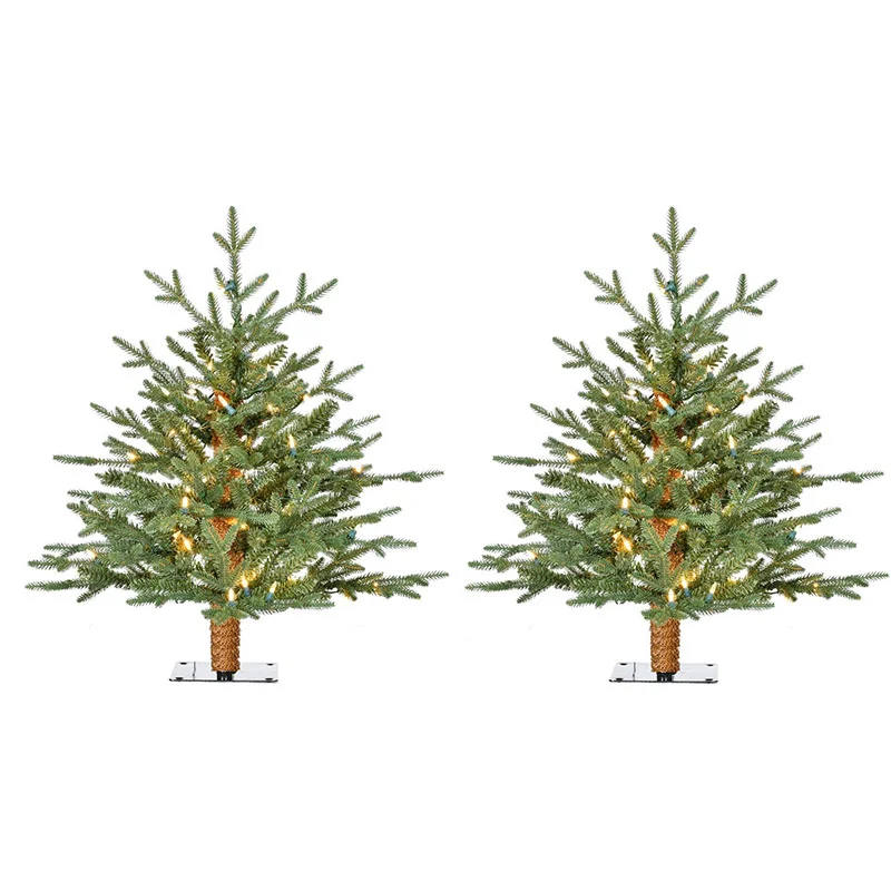 Fraser-Hill-Farm-2ft-Green-Alpine-Christmas-Tree-with-Warm-White-LED-Set