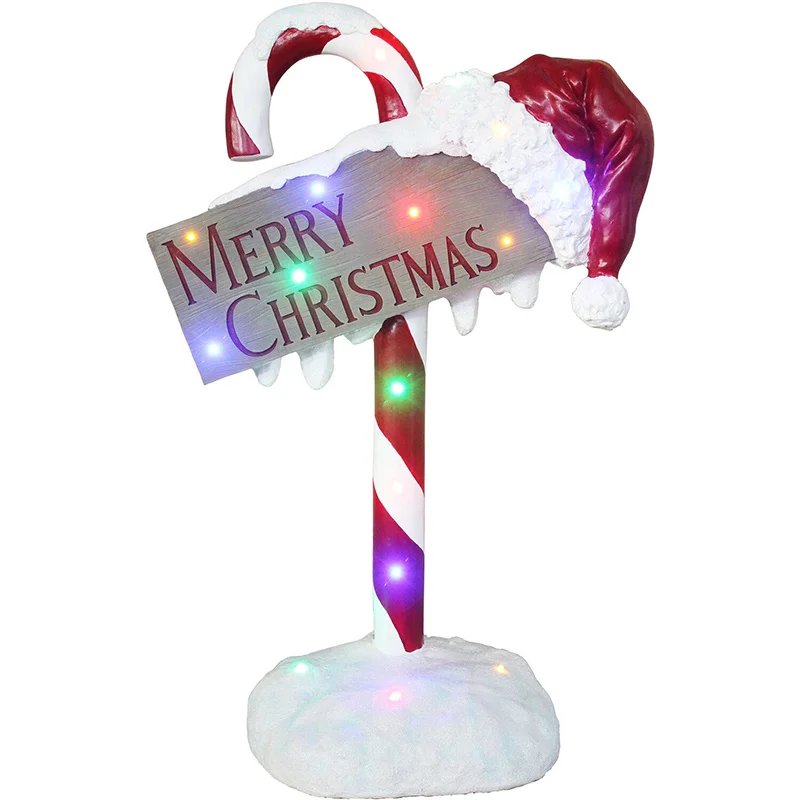 Fraser-Hill-Farm-34inc-Resin-Candy-Cane-Welcome-Sign-with-Multi-colored-LED-Lights