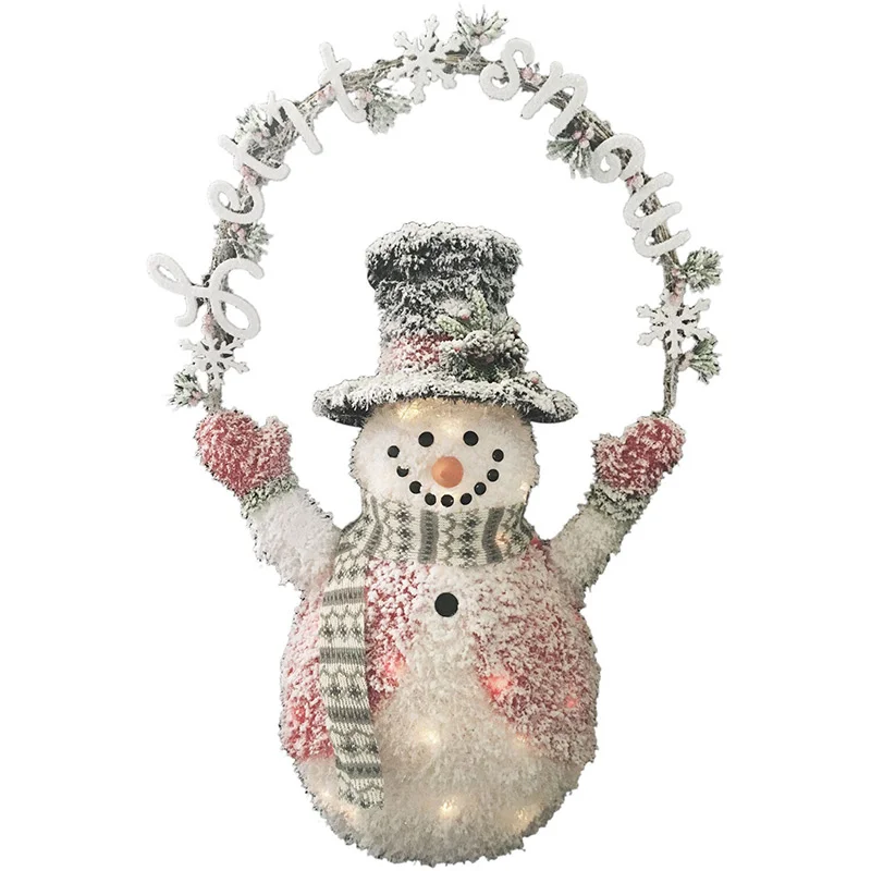 Fraser-Hill-Farm-43inc-White-Tinsel-Pre-Lit-Snowman