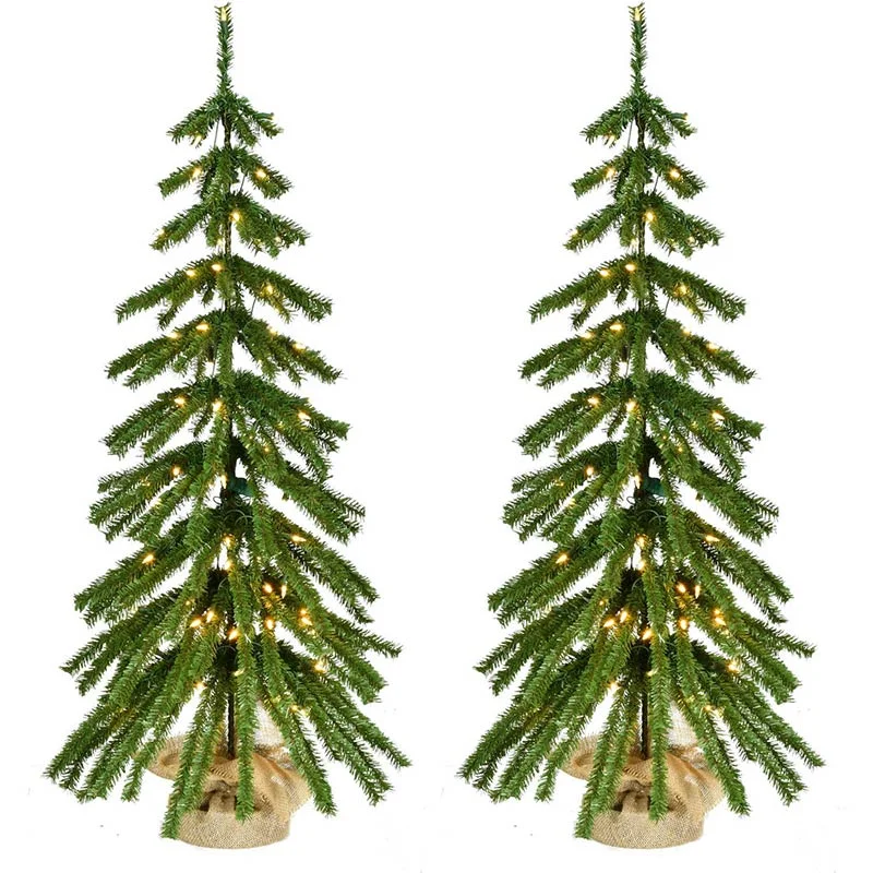 Fraser-Hill-Farm-4ft-Downswept-Farmhouse-Fir-Christmas-Tree-Set-with-Warm-White-LED