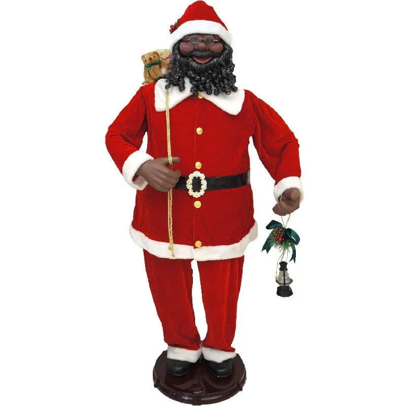 Fraser-Hill-Farm-58-African-American-Santa-Grey-Beard-with-Toy-Sack-and-Lantern-1