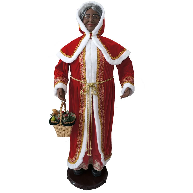 Fraser-Hill-Farm-58inc-Dancing-African-American-Mrs-Claus-Holding-Basket