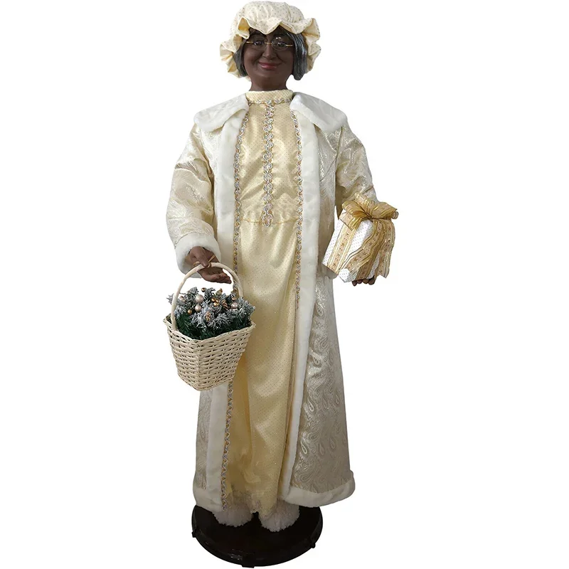 Fraser-Hill-Farm-58inc-Dancing-African-American-Mrs-Claus-Holding-Gift-and-Basket