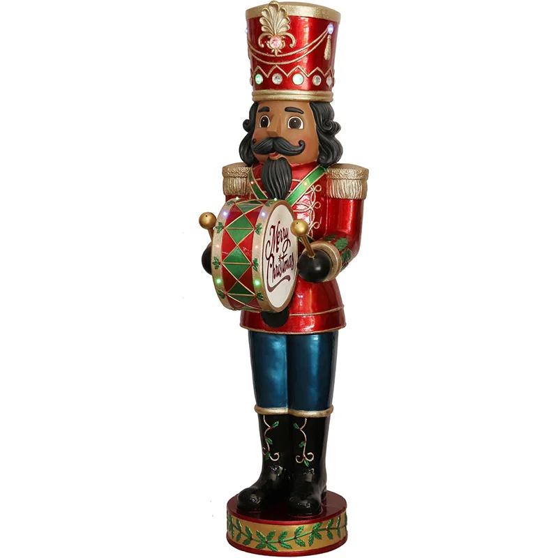 Fraser-Hill-Farm-60inc-Drumming-African-American-Nutcracker-with-Multi-colored-LED-Lights