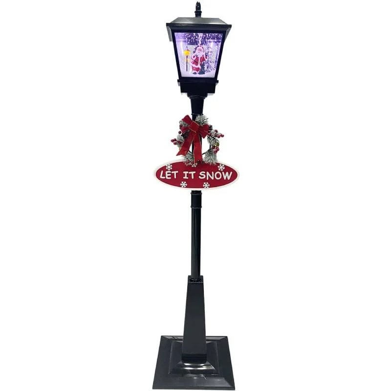 Fraser-Hill-Farm-71-Square-Street-Lamp-Santa-with-Let-It-Snow-and-Merry-Xmas-Music-1