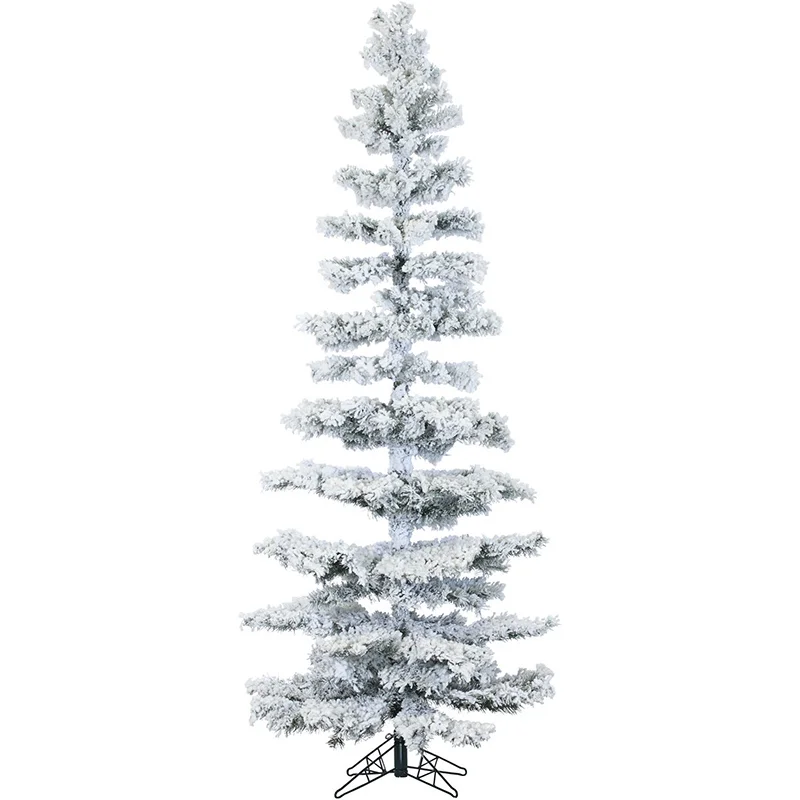 Fraser-Hill-Farm-Snowy-7-5ft-Hillside-Slim-Snow-Tree-with-Clear-LED-Lights