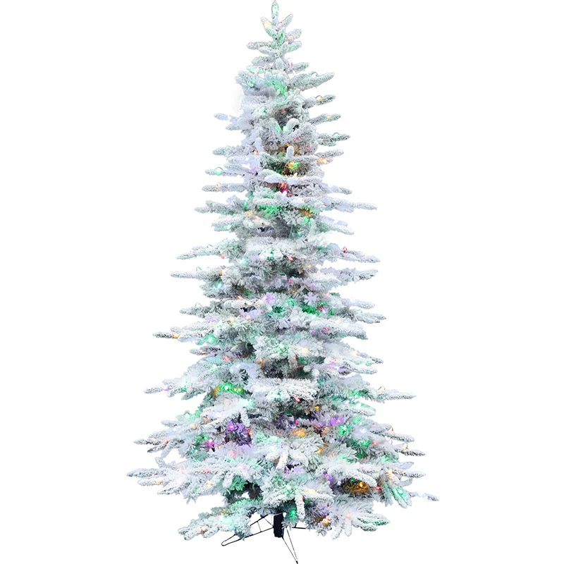 Fraser-Hill-Farm-Snowy-9ft-Mountain-Pine-Tree-with-8F-Multi-LED-EZ-Connect-Remote