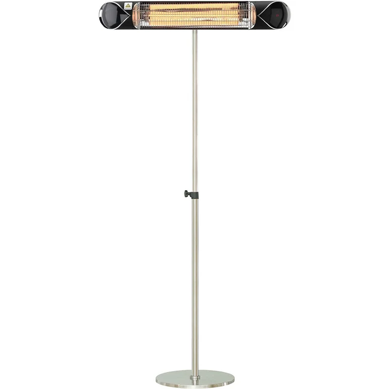 Hanover-35-4inc-Black-Carbon-Lamp-with-Remote-Control-and-Pole-Stand