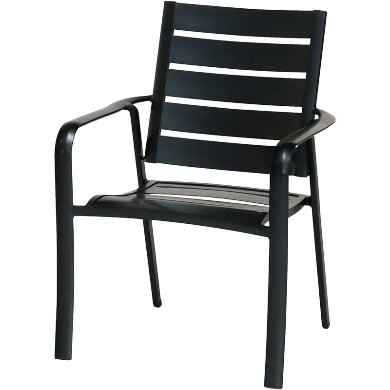 Hanover-Commercial-Gunmetal-Slat-Back-Dining-Chair