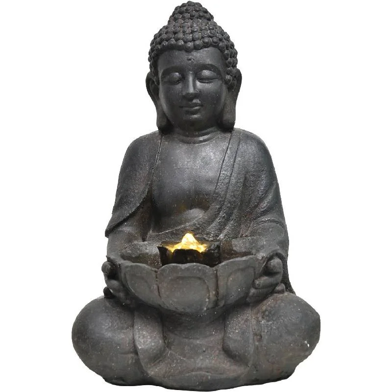 Hanover-HAN021BUDDHA-01-18in-Buddha-Polyresin-Fountain-with-Lights-1