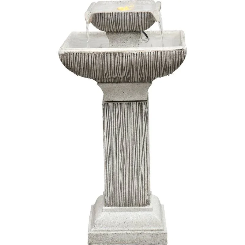 Hanover-HAN026FNTN-01-26in-Two-Tier-Pedestal-Polyresin-Fountain-with-Lights-1