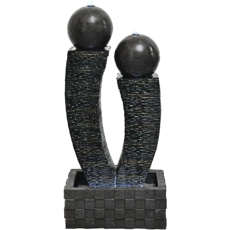Hanover-HAN046FNTN-01-46in-Two-Sphere-Polyresin-Fountain-with-Lights-1