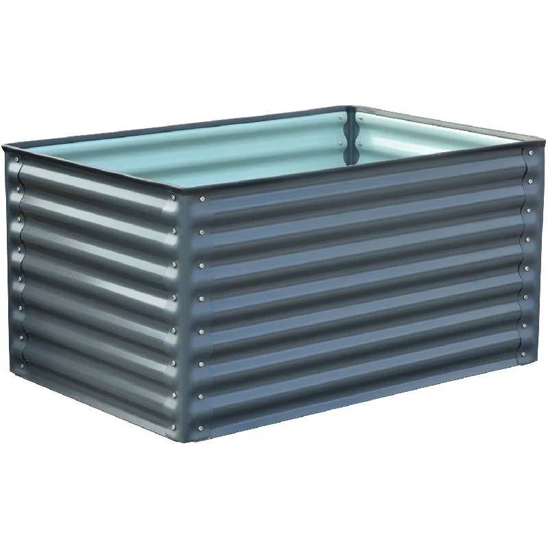 Hanover-HANRECGB-3GRY-Galvanized-Steel-Raised-Rectangle-Ribbed-Garden-Bed-59-x-23.6-x-23.6-1