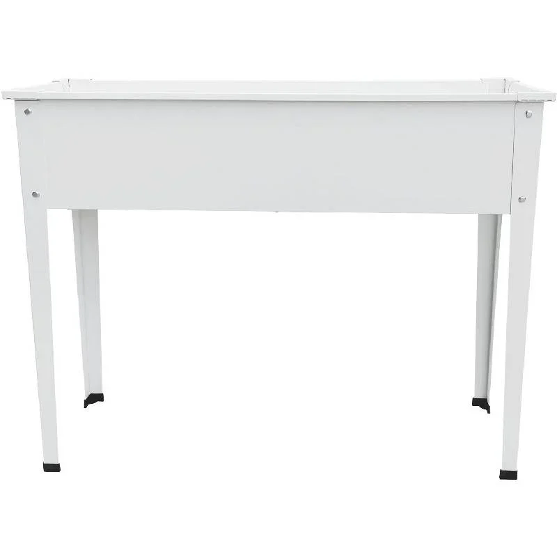 Hanover-HANRSGB-2WHT-Galvanized-Steel-Raised-Planter-Bed-with-Legs-40-x-12-x-31-1