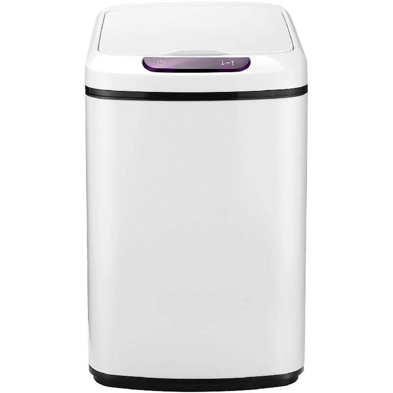 Hanover-HTRASH9L-4-9L-White-Stainless-Steel-Motion-Sensor-Trash-Can-1