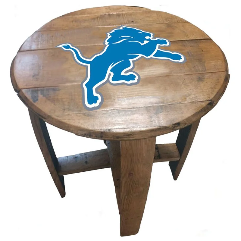Imperial-Detroit-Lions-Oak-Barrel-End-Table2