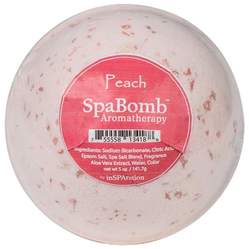 InSPAration-758-SB-12-Per-Case-5-Oz-SpaBomb-Aromatherapy-Peach