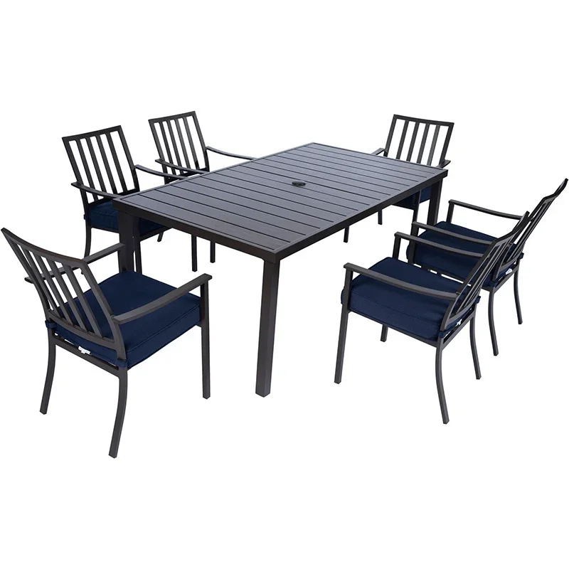 Mod-Furniture-Carter-6-Slat-Aluminum-Chairs-and-Slat-Top-Table-Dining-Set