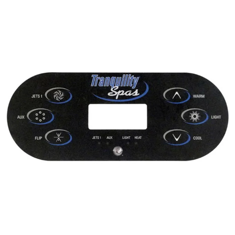 Sunrise-Spas-R6021728-TP600-Control-Panel-Overlay-Tranquility-6-Button